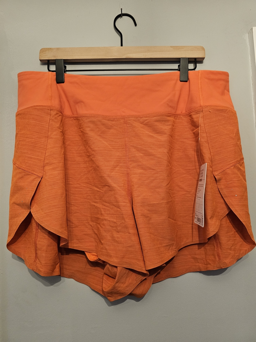 Athleta Bright Orange Athletic Short with Layered Flare